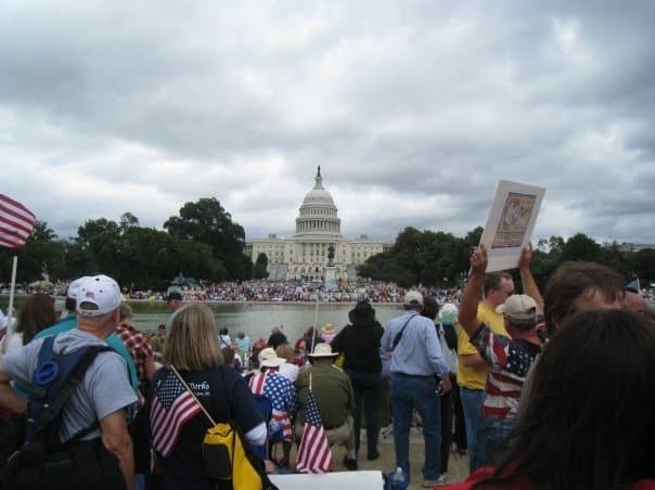 El movimiento del Tea Party. Activistas en Washington.
