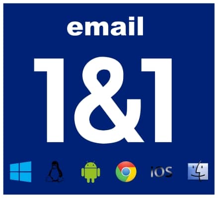 Manual del correo electrónico de 1-1. IONOS. Logo