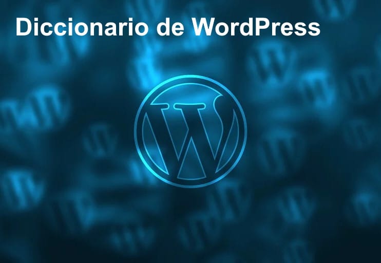 Diccionario de WordPress. Logo azul de WordPress