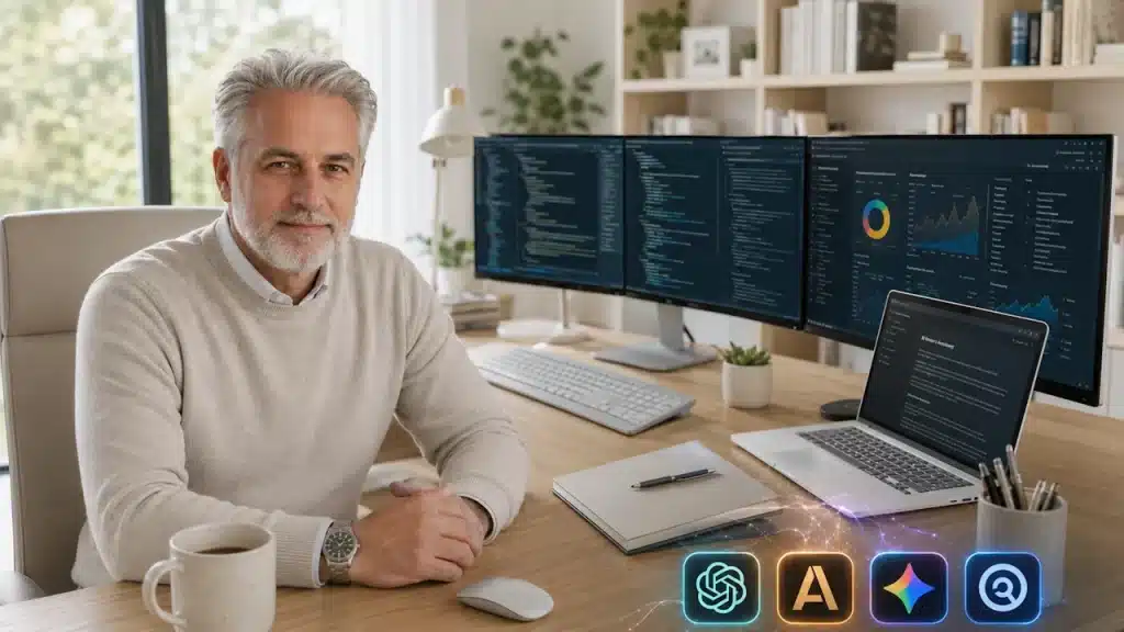 Inteligencia Artificial. Cómo Uso la IA en mi Trabajo. Alex Borrás trabajando.